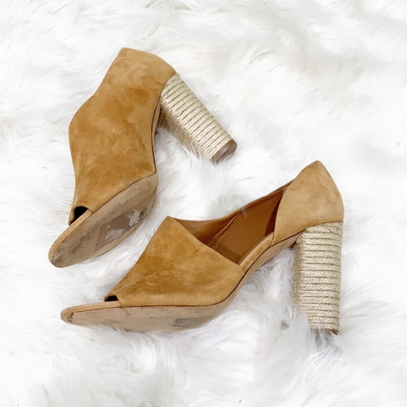 Vince. Percey Block Heel Espadrille Sandal Tan 9 - Picture 5 of 16